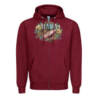 Burgundy Country Mama Zipper Hoodie - HowdyJamesFarm