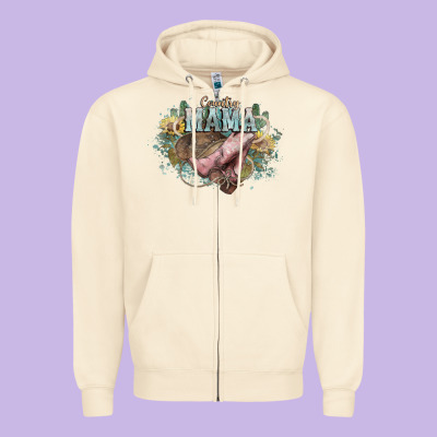 Country Mama Zipper Hoodie Designed By Howdyjamesfarm