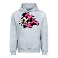 Heather Grey Minnie Mouse Urban Hoodie - CowhideDigitalArt