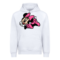 White Minnie Mouse Urban Hoodie - CowhideDigitalArt