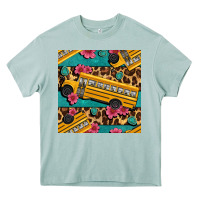 Arona school bus and leopar seamless pattern Heavy Core Tee - BundleAndBundleShop