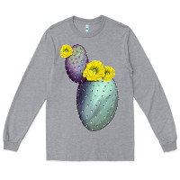 Heather Grey Opunthia Santa Rita Cactus Long Sleeve Tee - LillyAllenDesigns