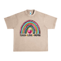 French Oak rainbow teach love inspire Urban Heavy Tee - NancyCooperArtShop