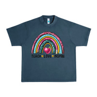 Midnight Navy rainbow teach love inspire Urban Heavy Tee - NancyCooperArtShop