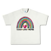Pistachio rainbow teach love inspire Urban Heavy Tee - NancyCooperArtShop