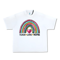 White rainbow teach love inspire Urban Heavy Tee - NancyCooperArtShop