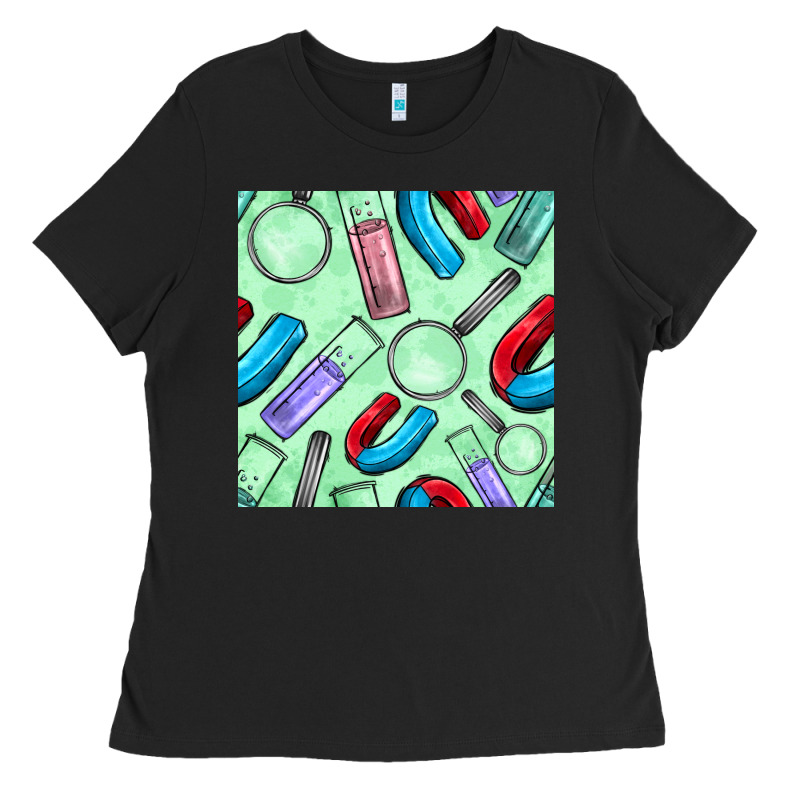 Sciences Seamless Pattern Ladies Tee by BundleAndBundleShop | Teevron