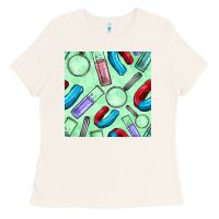 Bone sciences seamless pattern Ladies Tee - BundleAndBundleShop