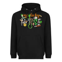 Black One lucky Nurse St. Patrick's Day Heavyweight Hoodie - CowGirlArtShop