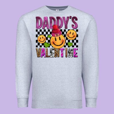 Daddys Valentine Olivia Premium Sweatshirt Designed By Oliviacreatesart