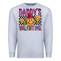 Heather Grey daddys valentine olivia Premium Sweatshirt - OliviaCreatesArt
