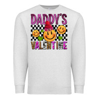 Oatmeal Heather daddys valentine olivia Premium Sweatshirt - OliviaCreatesArt