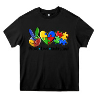 Black peace love  cure Heavy Core Tee - AdoDesignShop