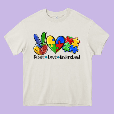 Peace Love  Cure Heavy Core Tee Designed By Adodesignshop