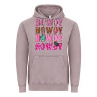 Vintage Zinc pink howdy howdy howdy Vintage Hoodie - NancyCooperArtShop