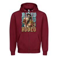 Burgundy Rodeo kid Cowboy midilli horse Zipper Hoodie - HowdyJamesFarm