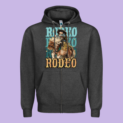 Rodeo Kid Cowboy Midilli Horse Zipper Hoodie Designed By Howdyjamesfarm