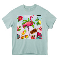 Arona sweet summer flamingo seamless pattern Heavy Core Tee - BundleAndBundleShop