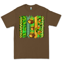 Cacao st patricks gnomes and cloves with leopard  brushstrokes Premium Tee - Artiststas