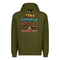 Army Green Love support advocate Premium Hoodie - CowGirlArtShop