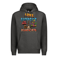 Charcoal Heather Love support advocate Premium Hoodie - CowGirlArtShop
