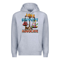 Heather Grey Love support advocate Premium Hoodie - CowGirlArtShop