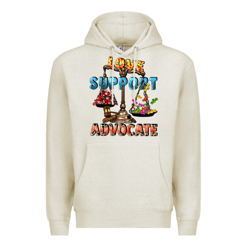 Love Support Advocate Premium Hoodie by CowGirlArtShop | Teevron