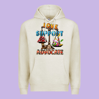 Love Support Advocate Premium Hoodie Designed By Cowgirlartshop