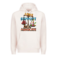 Pale Pink Love support advocate Premium Hoodie - CowGirlArtShop