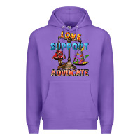 Purple Love support advocate Premium Hoodie - CowGirlArtShop