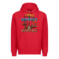 Red Love support advocate Premium Hoodie - CowGirlArtShop