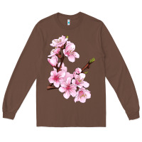 Chestnut Peach Blossom Illustrations Long Sleeve Tee - LillyAllenDesigns
