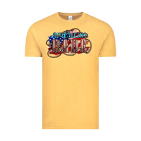 Vintage Mustard American babe Vintage Tee - NancyCooperArtShop