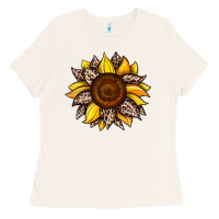 Bone sunflower leopard Ladies Tee - JahusDesignShop