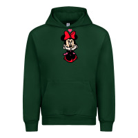 Forest Green Minnie Mouse Urban Hoodie - CowhideDigitalArt