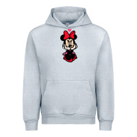 Heather Grey Minnie Mouse Urban Hoodie - CowhideDigitalArt