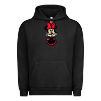 Pigment Black Minnie Mouse Urban Hoodie - CowhideDigitalArt