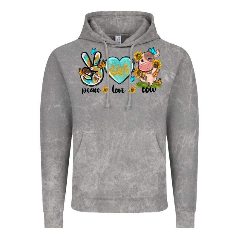Peace Love Cute Cow Vintage Hoodie by NancyCooperArtShop | Teevron
