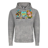 Cloud Rock peace love cute cow Vintage Hoodie - NancyCooperArtShop