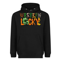 Black Western lucky with clover St. Patricks day Heavyweight Hoodie - HowdyJamesFarm
