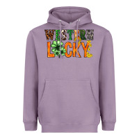 Lavender Western lucky with clover St. Patricks day Heavyweight Hoodie - HowdyJamesFarm