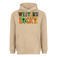 Mushroom Western lucky with clover St. Patricks day Heavyweight Hoodie - HowdyJamesFarm