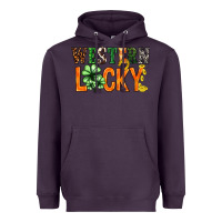 Plum Western lucky with clover St. Patricks day Heavyweight Hoodie - HowdyJamesFarm