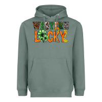 Sage Western lucky with clover St. Patricks day Heavyweight Hoodie - HowdyJamesFarm