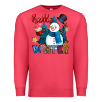 Cardinal hello winter Premium Sweatshirt - OliviaCreatesArt