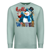 Seafoam hello winter Premium Sweatshirt - OliviaCreatesArt