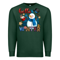 Sports Green hello winter Premium Sweatshirt - OliviaCreatesArt