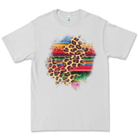 Dove Grey serape leopard patch Premium Tee - AdoDesignShop