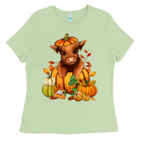 Matcha Fall Autumn heifer pumpkin Ladies Tee - RanaPortraitStore