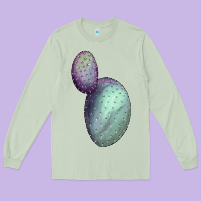 Opunthia Santa Rita Cactus Long Sleeve Tee Designed By Lillyallendesigns